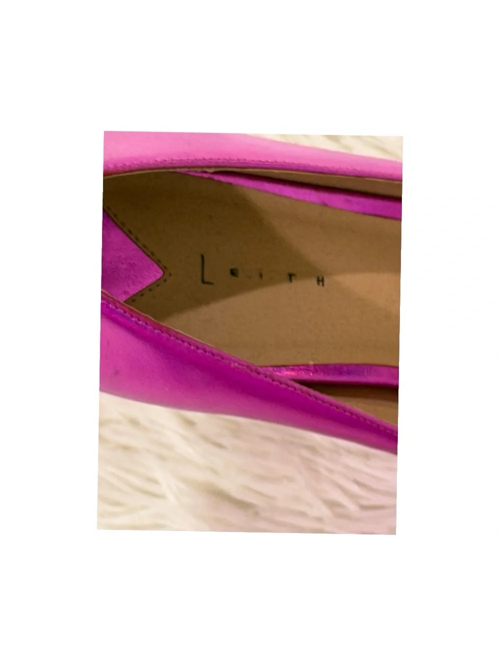 Leith Metallic Fuchsia Pointed-Toe Heels size 8.5M VGUC